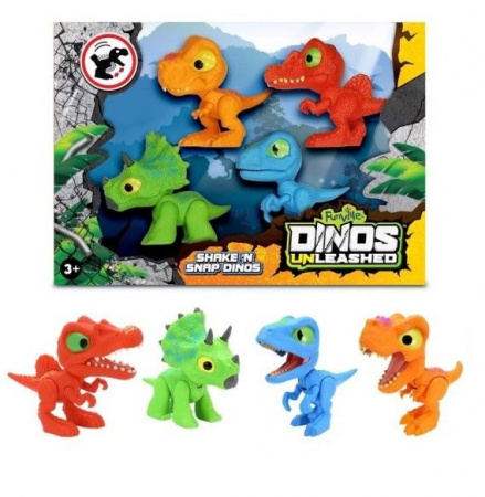 31129FI Игрушка Dino Uleashed фигурка клацающего динозавра (4 шт) - КОЛОРЛОН ВТД Новосибирск