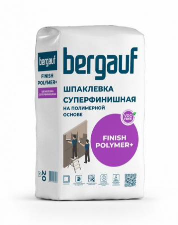 *Bergauf Finish Polymer +, 20 кг финишная шпаклевка на полимерной основе - КОЛОРЛОН ВТД Новосибирск