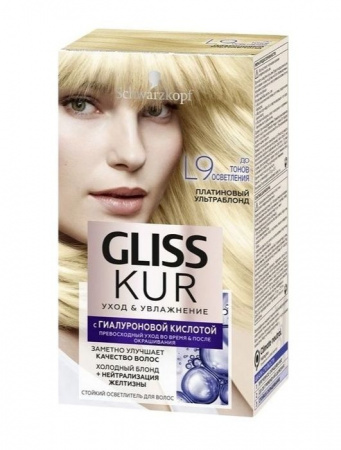 Gliss Kur L9 платиновый ультра блонд Стойкая крем-краска - КОЛОРЛОН ВТД Новосибирск