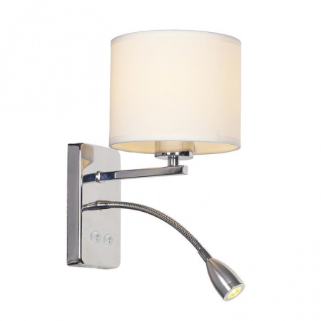 Настенный светильник  Escada 552/A LED*1W+E27*60W Chrome/White - КОЛОРЛОН ВТД Новосибирск