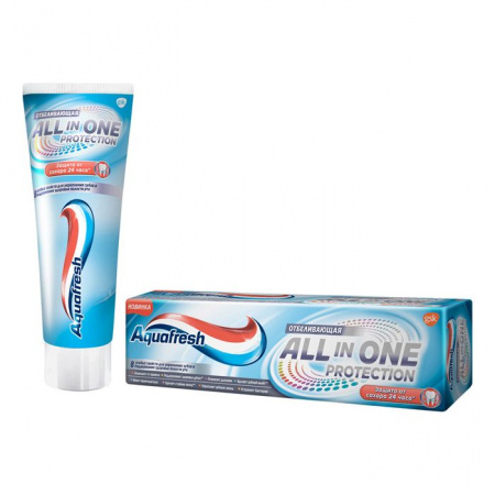 Аквафреш зубная паста  All-in-One Protection Whitening,75мл - КОЛОРЛОН ВТД Новосибирск