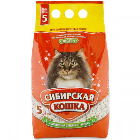 Сибирская кошка наполн. 5л ЭКСТРА(д/длиннош) - КОЛОРЛОН ВТД Новосибирск