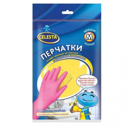 ***CELESTA Перчатки хозяйственные M 11095* - КОЛОРЛОН ВТД Новосибирск