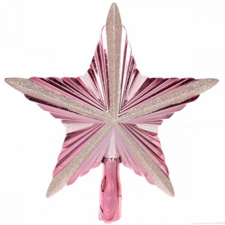 Верхушка на ёлку SHINE "Holiday" 20 см, rose pink 201-1995 - КОЛОРЛОН ВТД Новосибирск