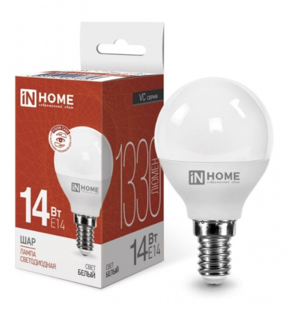 14W LED-ШАР-VC 14Вт E14 4000K 1330Лм IN HOME - КОЛОРЛОН ВТД Новосибирск