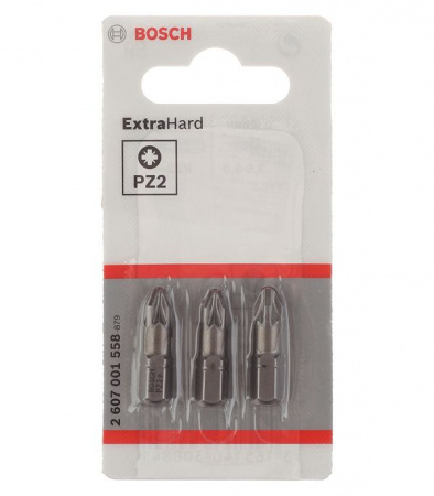 BOSCH Биты Pz2  25мм, XH 3шт 2607001558 - КОЛОРЛОН ВТД Новосибирск