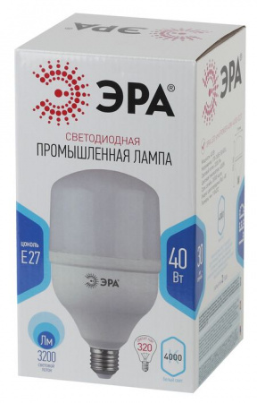 40W Led Эра T120-4000K-E27 POWER Лампа - КОЛОРЛОН ВТД Новосибирск