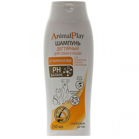 Шамп Animal Play Дегтярный д/собак/кошек от перхоти/зуда 250мл - КОЛОРЛОН ВТД Новосибирск