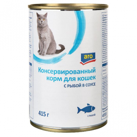 415Г ВЛАЖНЫЙ КОРМ ARO ДЛЯ КОШЕК РЫБА - КОЛОРЛОН ВТД Новосибирск