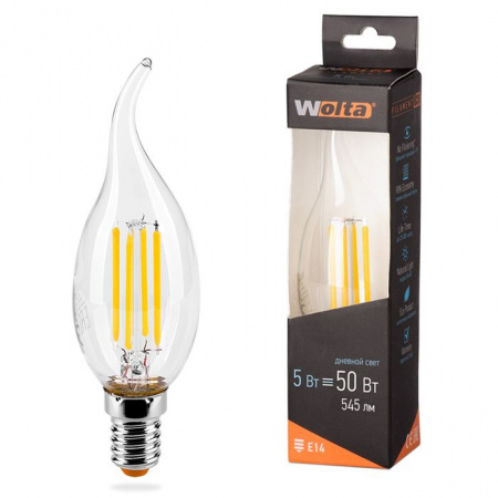 5W Led WOLTA FILAMENT 25SCDFT5E14 4000K Е14 Лампа - КОЛОРЛОН ВТД Новосибирск