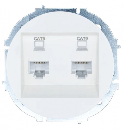 743-0288-142 OSEN Розетка ПК+ПК Cat 6 белая - КОЛОРЛОН ВТД Новосибирск