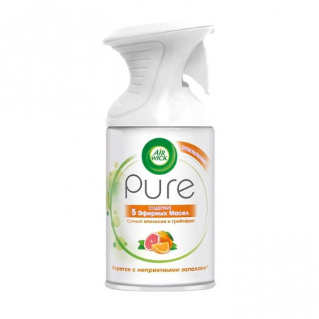AIRWICK Освежитель воздуха PURE  Сочный апельсин и грейпфрут 250мл - КОЛОРЛОН ВТД Новосибирск