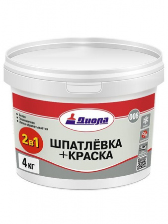 Шпатлевка+ краска, универсальный состав "2 в 1" Д-008 10кг/Пакет - КОЛОРЛОН ВТД Новосибирск