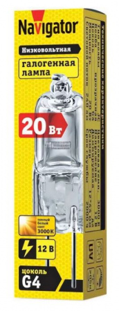 Лампа NAVIGATOR 94 210 JC G4 12V 20W 2000h - КОЛОРЛОН ВТД Новосибирск