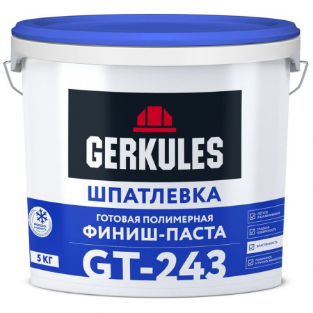 GT-243 Шпатлевка полимерная ФИНИШ-ПАСТА Геркулес 5кг (Ведро) - КОЛОРЛОН ВТД Новосибирск