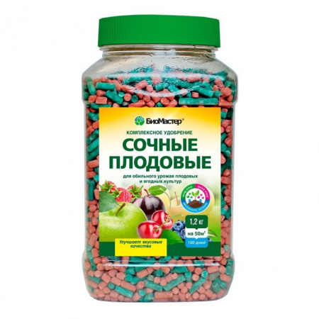 Сочные плодовые, комплексное минеральное удобрение БиоМастер, 1,2 кг - КОЛОРЛОН ВТД Новосибирск