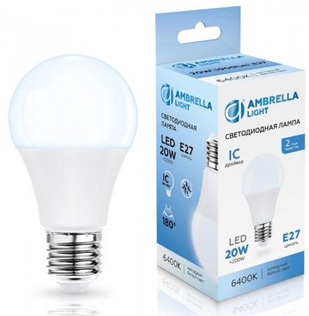 20W Лампа 602006 LED A60 20W IC E27 6400K 175-265V - КОЛОРЛОН ВТД Новосибирск