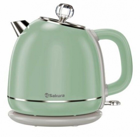 SAKURA Чайник электр SA-2187GR (1.7) зел-сер - КОЛОРЛОН ВТД Новосибирск