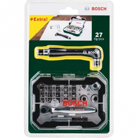 BOSCH Набор бит-26 с трещеткой + угловая отвертка 2607017392 - КОЛОРЛОН ВТД Новосибирск
