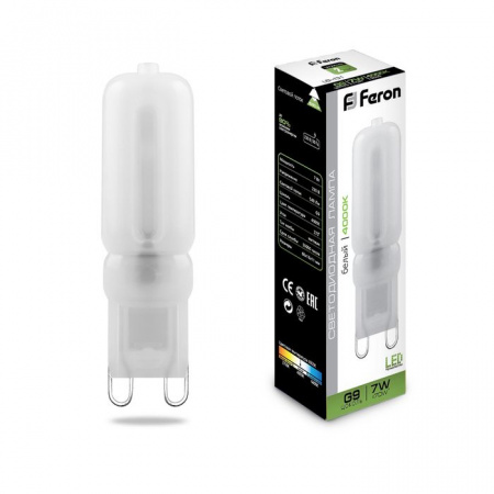 G9 7W Led Feron 230V 2700K LB-431 16x60mm - КОЛОРЛОН ВТД Новосибирск
