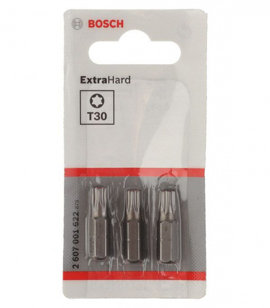 BOSCH Биты Torx 30  25мм, XH 3шт 2607001622 - КОЛОРЛОН ВТД Новосибирск