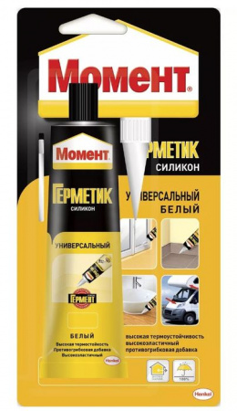 *Герметик Момент Силиконовый Универсальный (белый), 70 мл - КОЛОРЛОН ВТД Новосибирск
