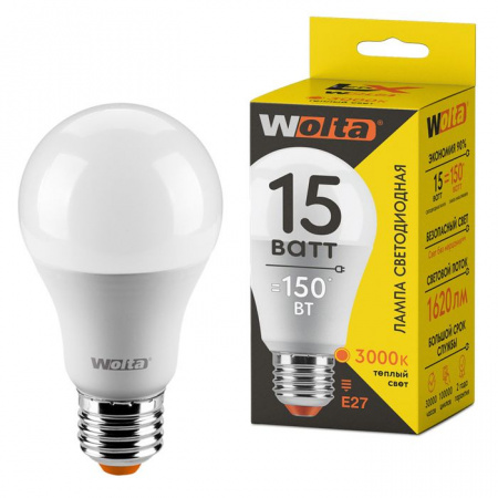 ***15W Led WOLTA LX A60 Е27 3000К 30Y60BL15E27 - КОЛОРЛОН ВТД Новосибирск
