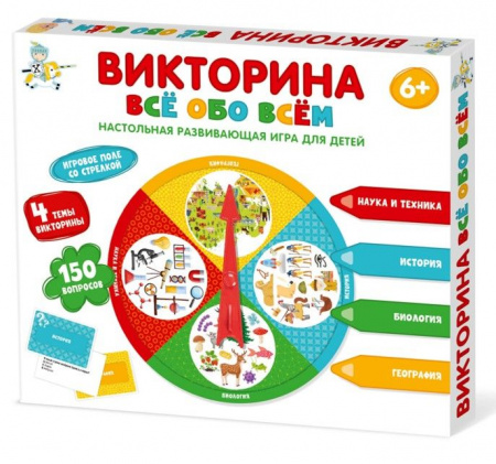 04646 Игра настольная Викторина "Все обо всем" ДК - КОЛОРЛОН ВТД Новосибирск