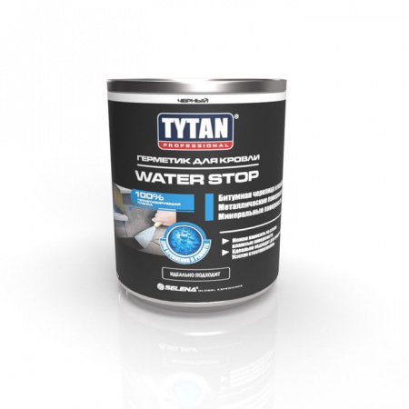 TYTAN Professional WATER STOP Герметик для кровли, Черный 1,8 кг - КОЛОРЛОН ВТД Новосибирск