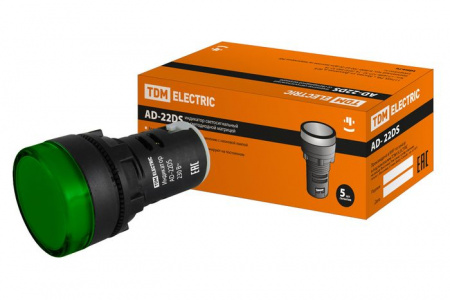 TDM Лампа AD-22DS(LED) матрица d22мм зеленый 230В SQ0702-0004*** - КОЛОРЛОН ВТД Новосибирск