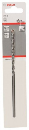 BOSCH ProfessionalСВЕРЛО БЕТОН 5Х150  мм SILVER PERCUSSION - КОЛОРЛОН ВТД Новосибирск
