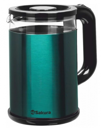 * SAKURA Чайник электр SA-2742MGR (1.8) стекл двухслойн подсв - КОЛОРЛОН ВТД Новосибирск