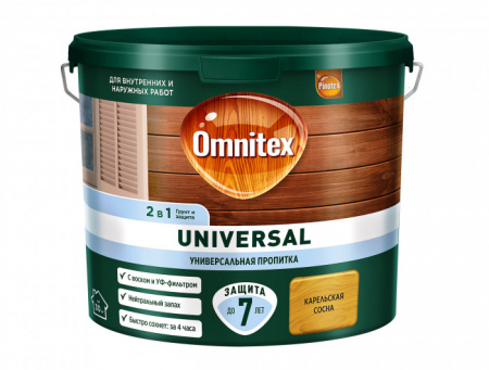Пропитка Omnitex Universal 2в1 Карельская сосна 2,5л - КОЛОРЛОН ВТД Новосибирск