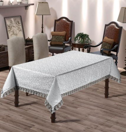 Скатерть DO&CO c гипюром 160x220 КДК (белый) - КОЛОРЛОН ВТД Новосибирск