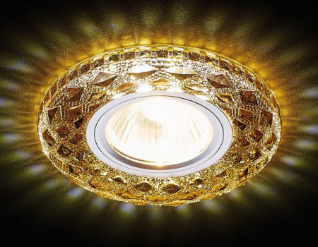 ***S288 BK хром/агат/MR16+3W(LED WHITE) - КОЛОРЛОН ВТД Новосибирск