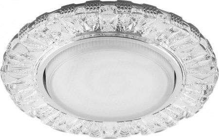 Точка CD4023 20LED*2835 SMD 4000K, GX53 прозрачный, хром - КОЛОРЛОН ВТД Новосибирск