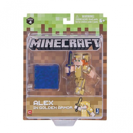19970Игрушка Minecraft фигурка Alex in Gold Armor - КОЛОРЛОН ВТД Новосибирск