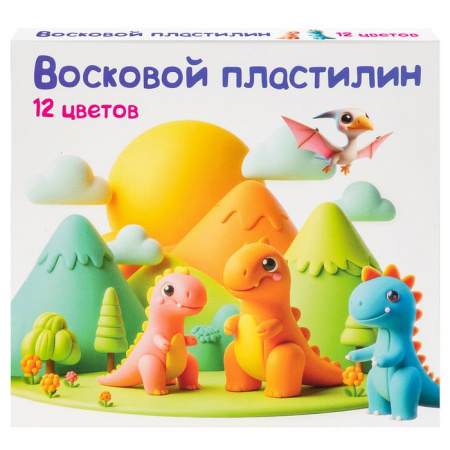 DMR12 Пластилин для детской лепки "Восковой пластилин 12 цветов" - КОЛОРЛОН ВТД Новосибирск