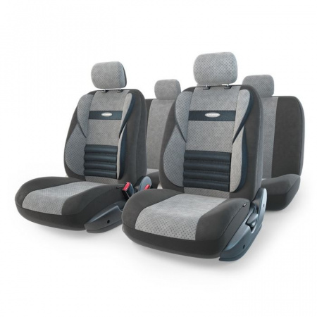 Авточехлы COMFORT COMBO, мультиконтурные,11 предм., чёрн./т.серый - КОЛОРЛОН ВТД Новосибирск