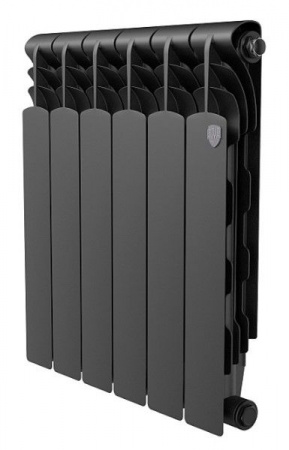 Радиатор биметал Royal Thermo Revolution B 500 Чёрный–6секц. - КОЛОРЛОН ВТД Новосибирск