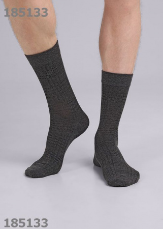 CLEVER К3402Л Носки мужские (Fashion база июль24), 29, Меланж т.серый - КОЛОРЛОН ВТД Новосибирск