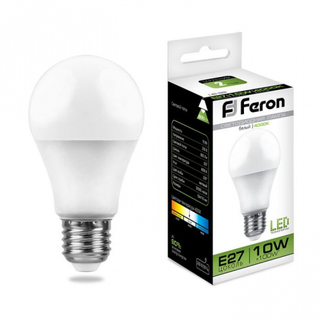 10W Led Feron 25458 E27 4000K A60 Лампа - КОЛОРЛОН ВТД Новосибирск