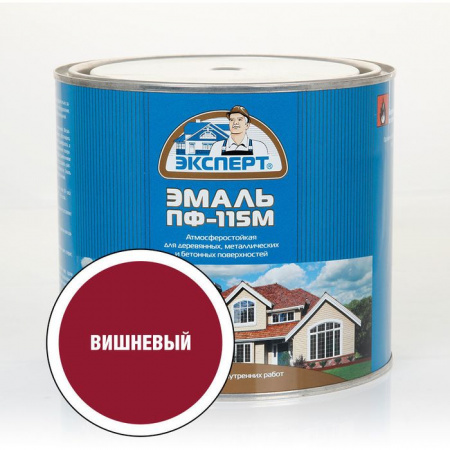 ЭКСПЕРТ Эмаль ПФ-115 глянц вишневая RAL 3005  (1,8кг; 6шт) - КОЛОРЛОН ВТД Новосибирск