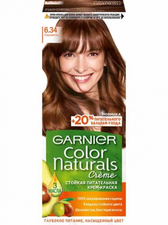 Garnier Color naturals 6.34 Карамель Краска для волос - КОЛОРЛОН ВТД Новосибирск