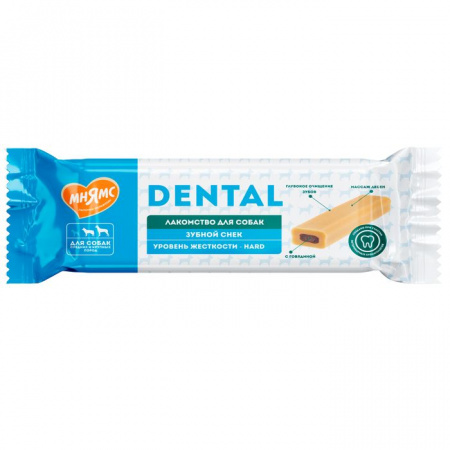 Лакомство Мнямс DENTAL для собак "Зубной снек" с говядиной 95г - КОЛОРЛОН ВТД Новосибирск
