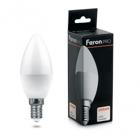 9W Led Feron 38059 E14 2700K C37 свеча OSRAM - КОЛОРЛОН ВТД Новосибирск