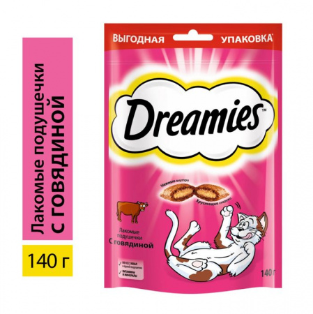140Г ЛАКОМСТВА DREAMIES ДЛЯ КОШЕК C ГОВЯДИНОЙ  558849 - КОЛОРЛОН ВТД Новосибирск