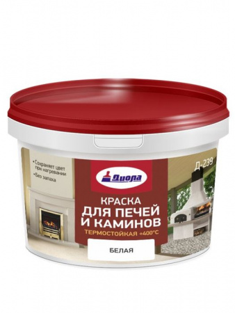 Краска для печей и каминов Д-239 белая 1.5кг/евроведро - КОЛОРЛОН ВТД Новосибирск