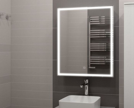 Зеркало-шкаф Allure LED 550х800 правый с розеткой - КОЛОРЛОН ВТД Новосибирск