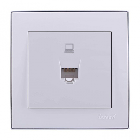 703-0225-139 Rain Розетка ПК Cat5e белый/хром - КОЛОРЛОН ВТД Новосибирск